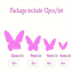 Decorative 3D Butterfly Magnets for Fridge - 12 Pcs