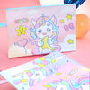 A4 Unicorn Zipper File Folder Bag