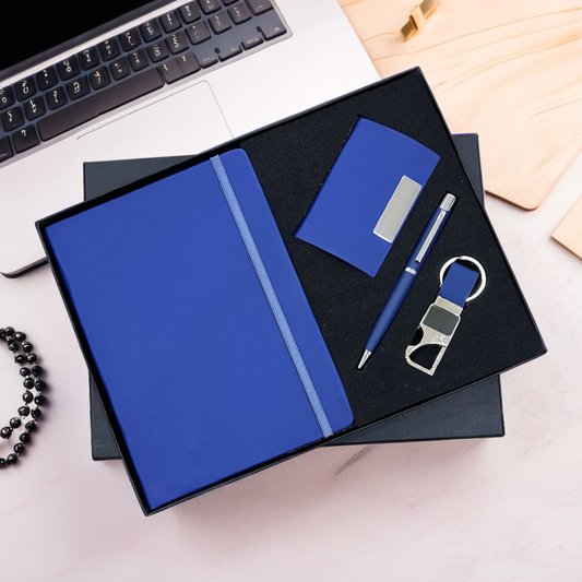 Personalized Corporate Gift Set – Diary, Pen, Keychain & Card Holder