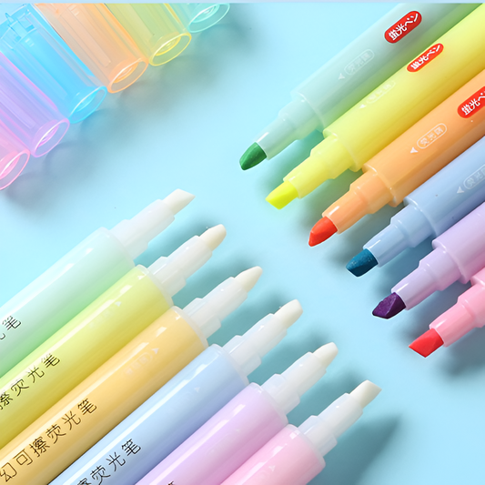 Double-Headed Erasable Highlighters (Pack of 6)