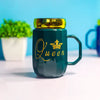 King And Queen Ceramic Mugs (Blue & Green)