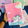 Unicorn File Folder with Button Lock