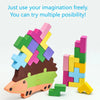 2 in 1 Wooden Building Blocks/Hedgehog Puzzles