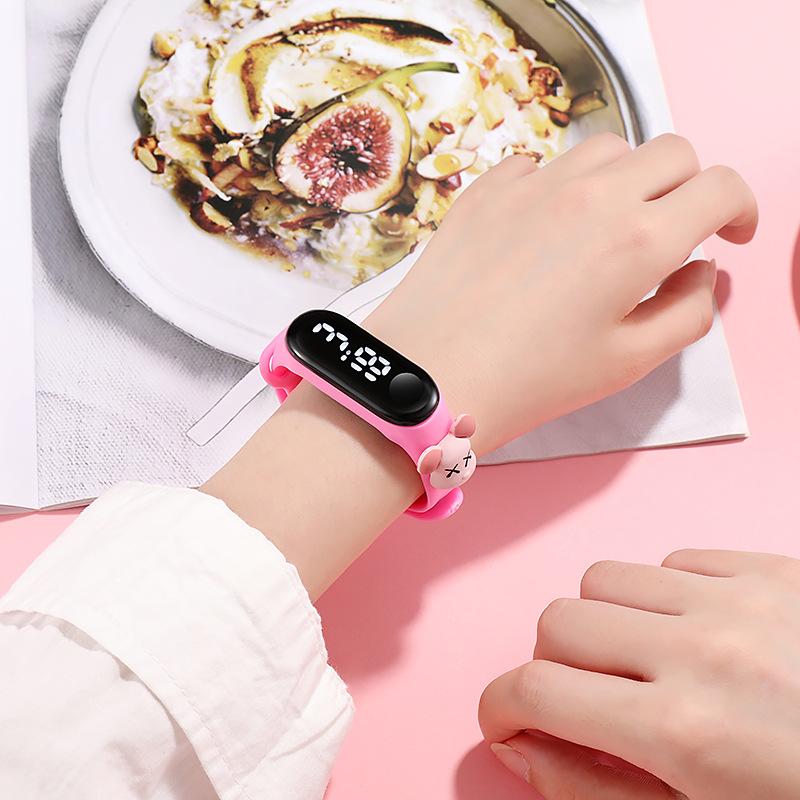 New Childrens Silicone Bracelet Watch 50 Meters Waterproof Luminous  Student Sports Cartoon Rabbit Touch Led Watch For Girl Gift  Childrens  Watches  AliExpress