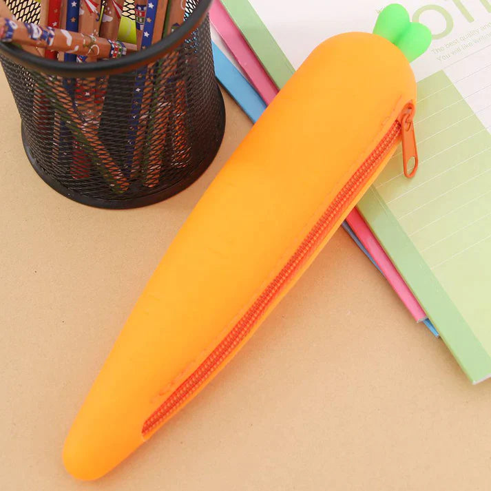 1pc Carrot Shaped Pencil Case