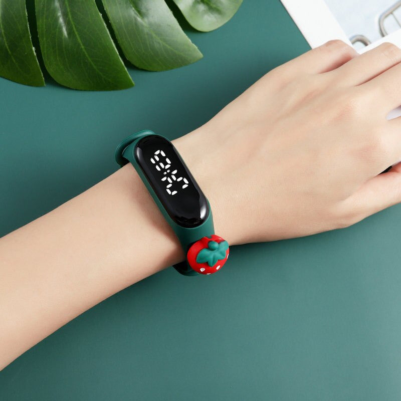 Source M4 waterproof twocolor strap watch electronic watch leisure student  children LED silicone bracelet on malibabacom