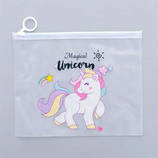 Unicorn Multipurpose Transparent Zipper Pouch (Set of 6)